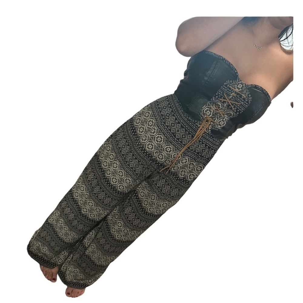 Stylish Black and Gray Jumpsuit